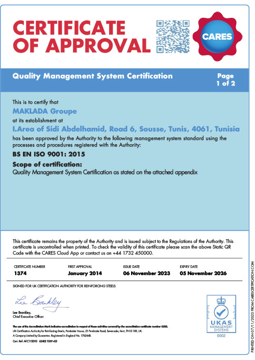 certificat Maklada