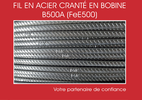 FIL EN ACIER CRANTÉ EN BOBINE B500A (FeE500)